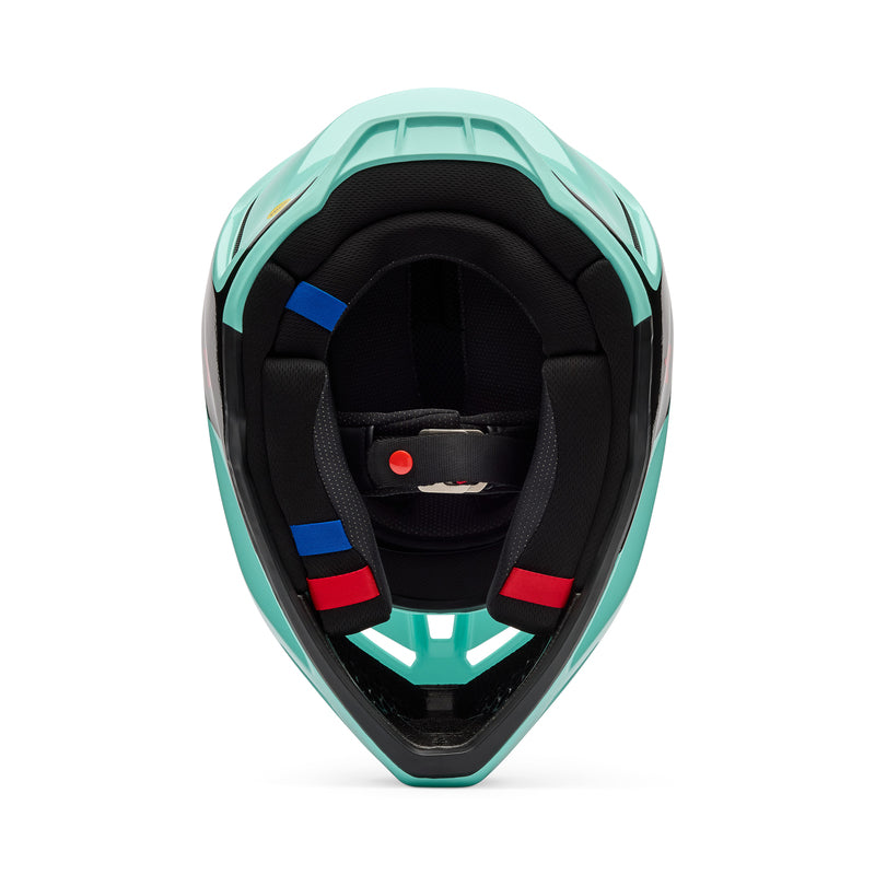 KASK MOTOCYKLOWY FOX V3 DRIP TURQUOISE