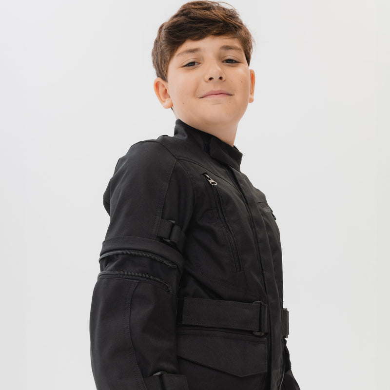 KURTKA MOTOCYKLOWA TEKSTYLNA JUNIOR OZONE SAHARA BLACK – zdjęcie 7