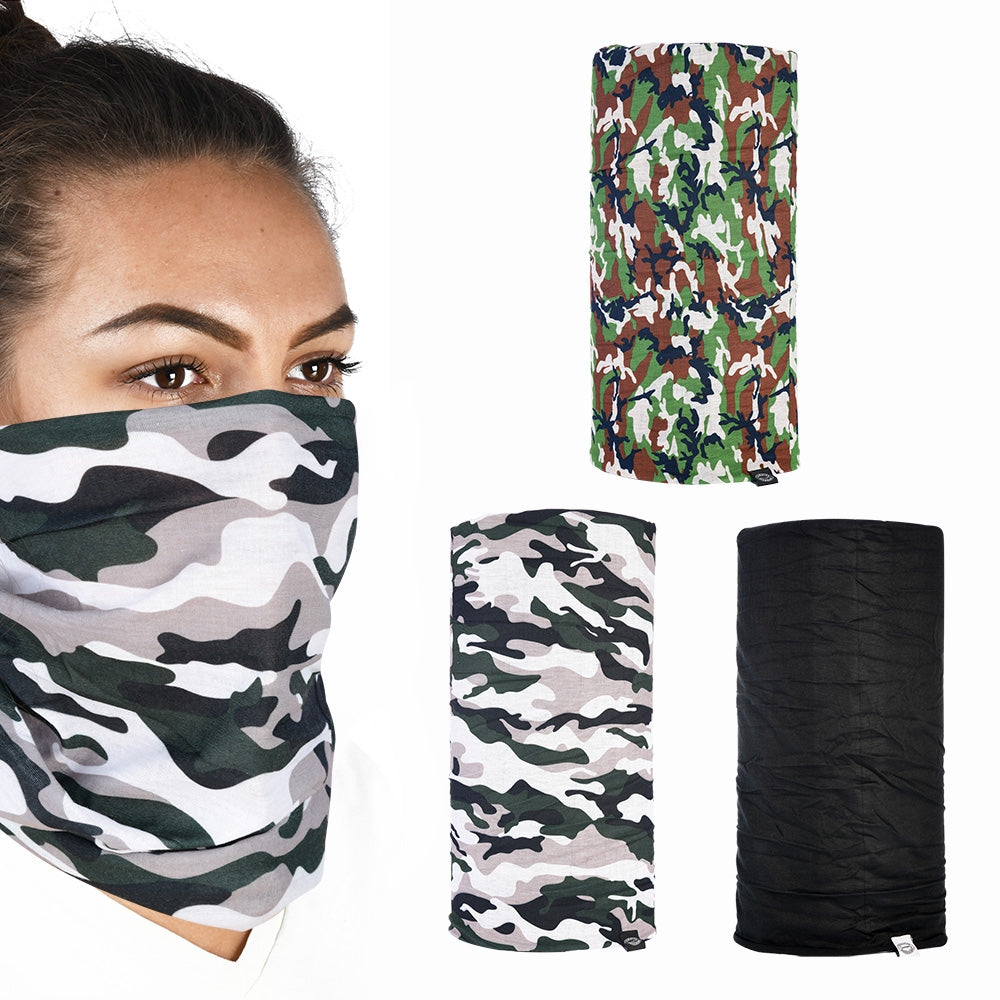 OXFORD KOŁNIERZ WIELOFUNKCYJNY WIATROODPORNY COMFY 3 SZTUKI W OPAKOWANIU KOLOR CAMO