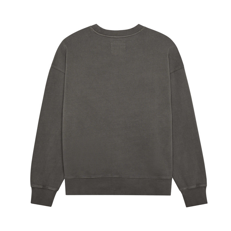 BLUZA FOX WORDMARK OVERSIZED FLEECE CREW PEWTER