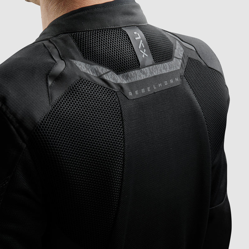 KURTKA MOTOCYKLOWA TEKSTYLNA REBELHORN JAX BLACK – zdjęcie 5