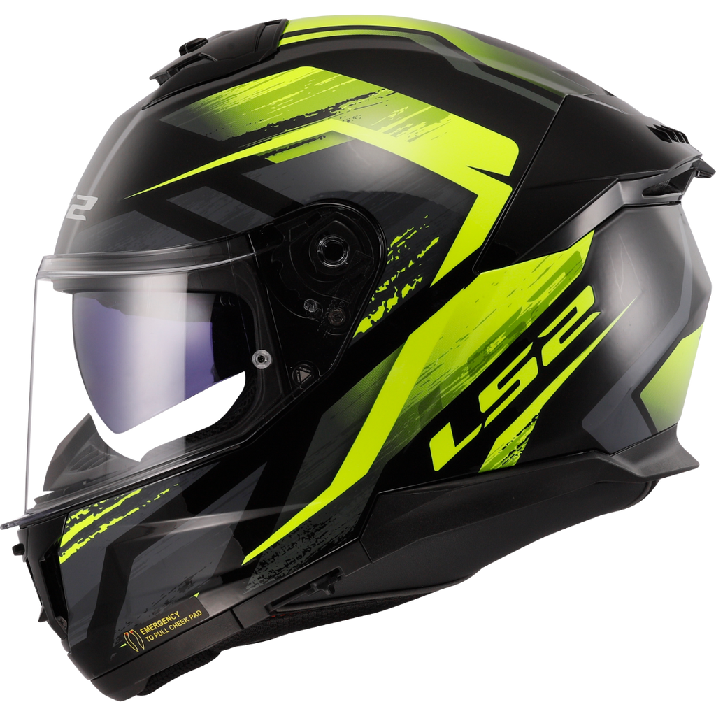 KASK LS2 FF808 STREAM II FURY BLACK H-V YEL-06