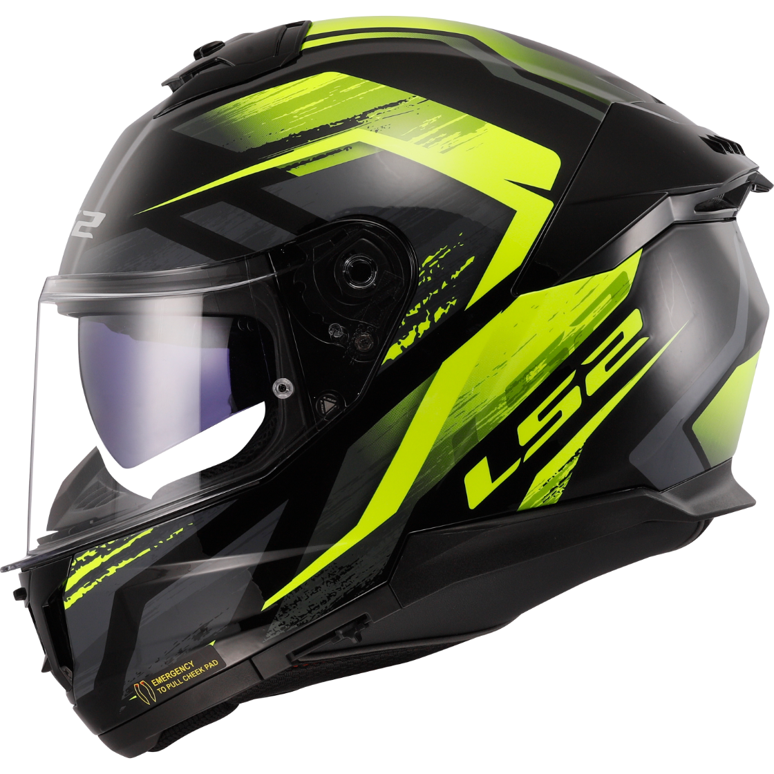 KASK LS2 FF808 STREAM II FURY BLACK H-V YEL-06
