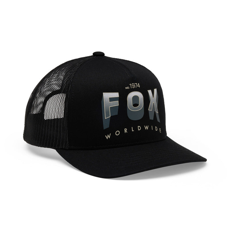 CZAPKA Z DASZKIEM FOX BLOCK MESH TRUCKER BLACK