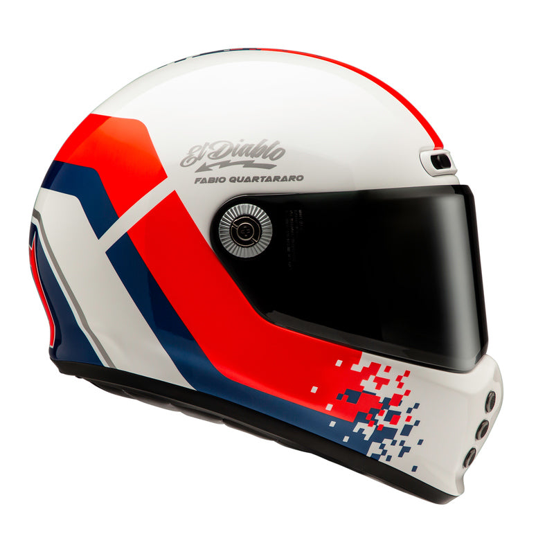 KASK MOTOCYKLOWY HJC V10 FQ20 RETRO WHITE RD BLUE