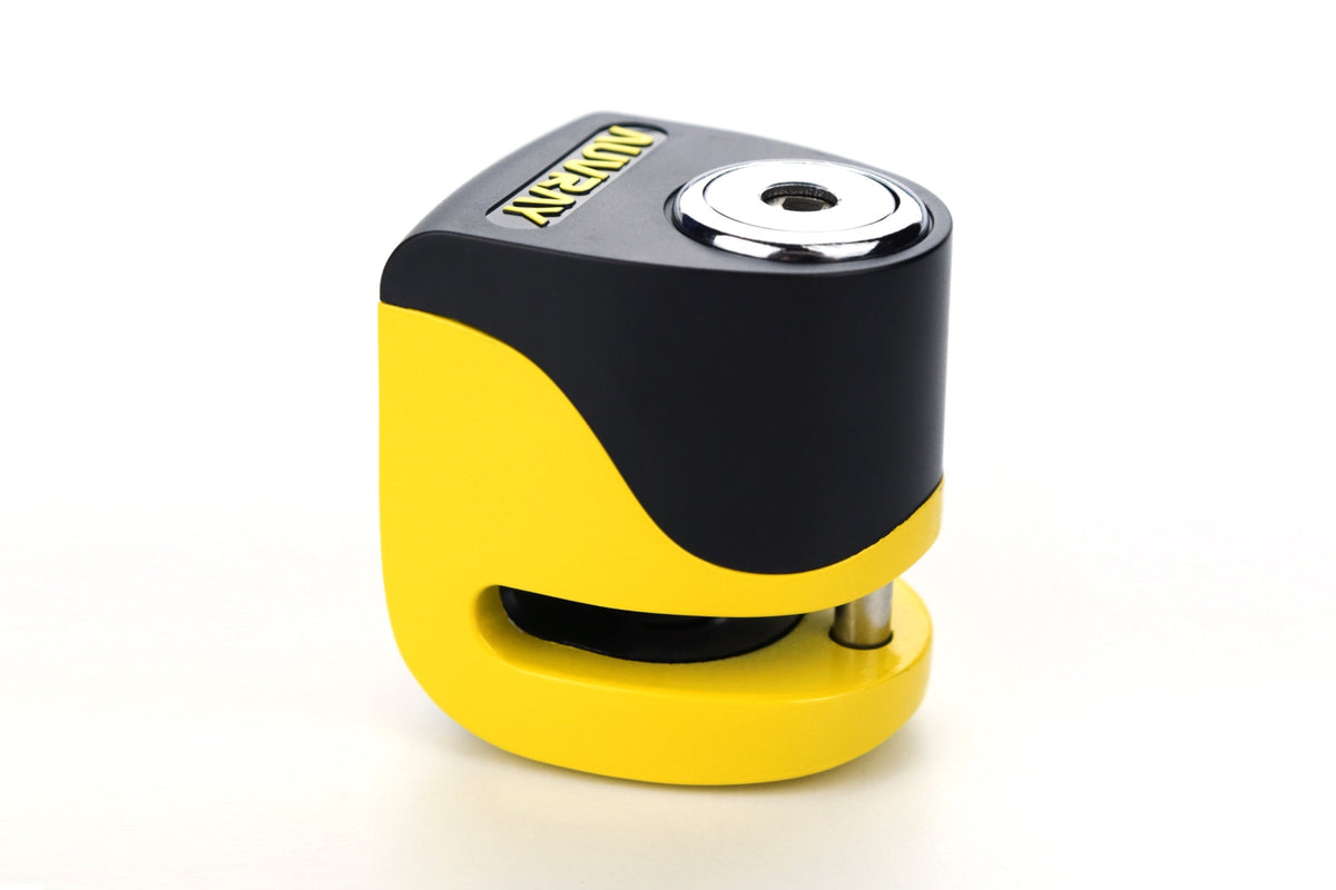AUVRAY skuterowa blokada na tarczę z alarmem B-LOCK 06 MINI - żółto-czarna, średnica bolca 5,5mm