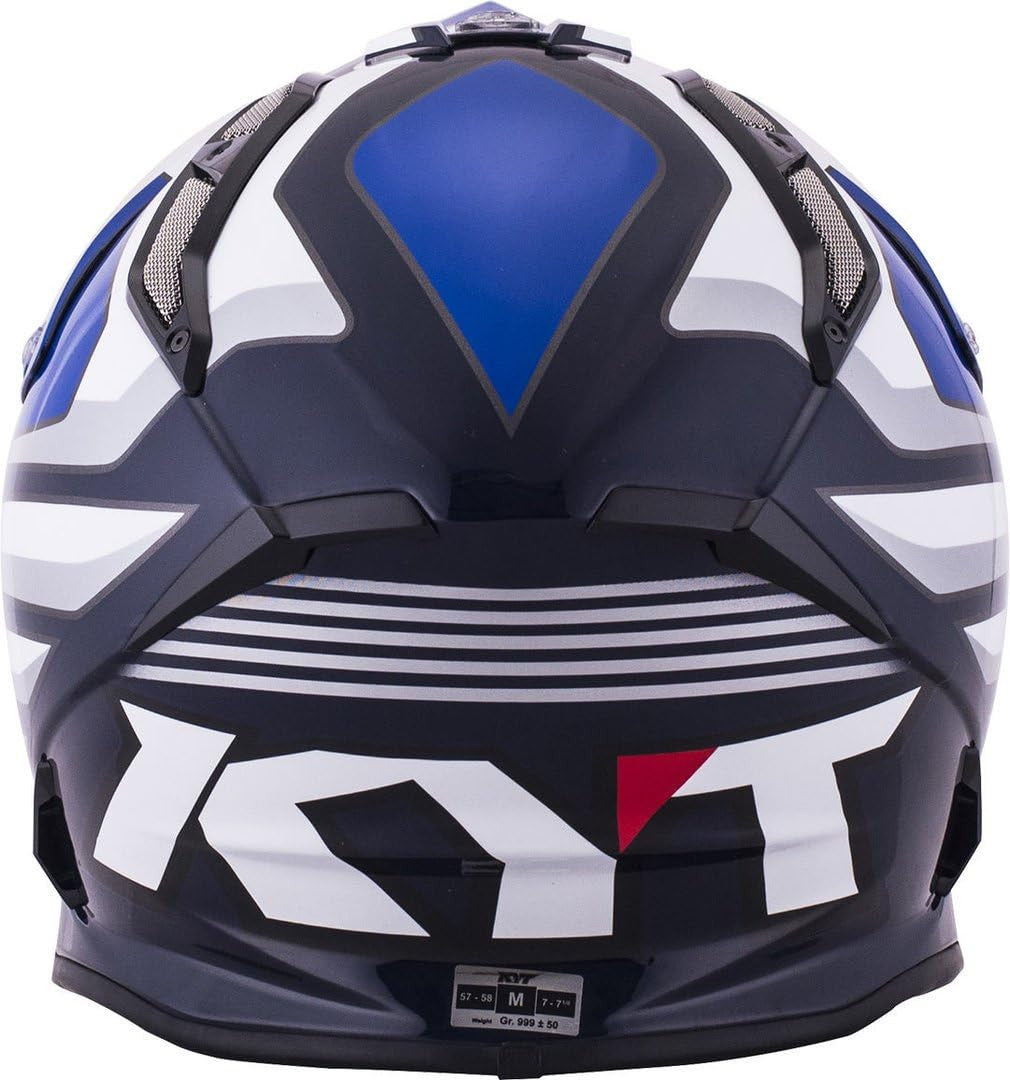 Kask motocyklowy KYT STRIKE EAGLE WINGS biały/niebieski