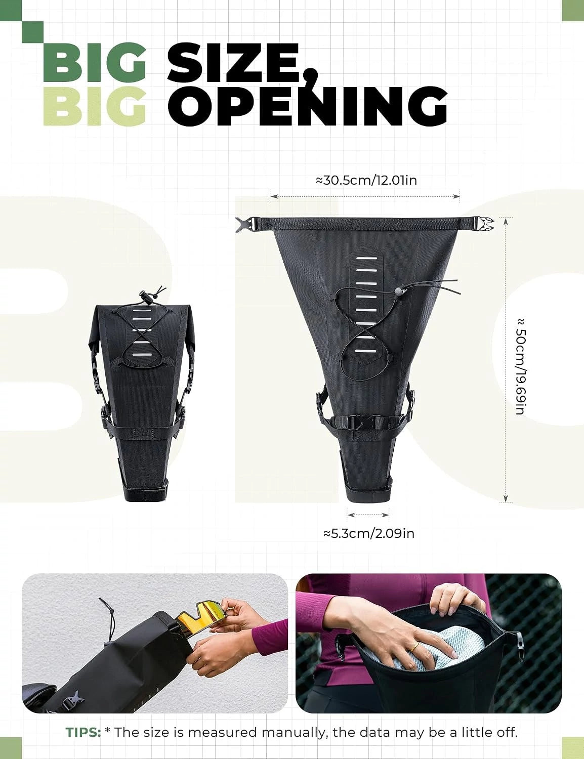 Torba podsiodłowa Rockbros Bikepacking wodoodporna sakwa rowerowa 3 l
