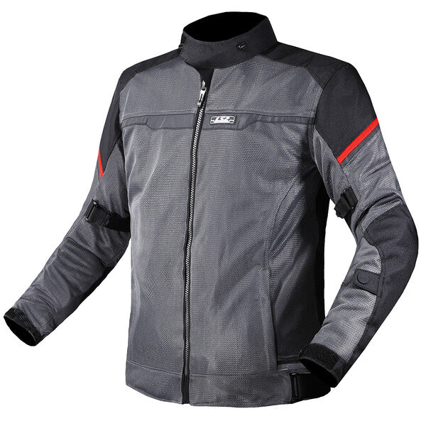 KURTKA LS2 RIVA MAN BLACK DARK GREY RED