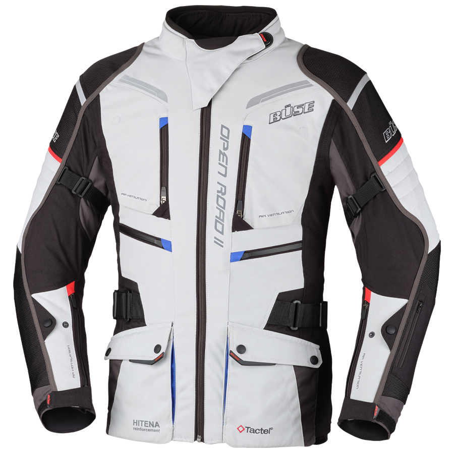 Kurtka motocyklowa damska BUSE Open Road II jasnoszara