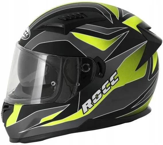 Kask motocyklowy ROCC 333 matowo-szary/neonowy