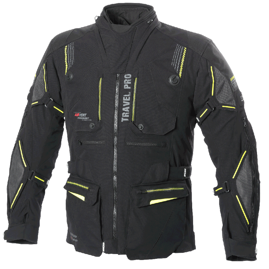 Kurtka motocyklowa BUSE Travel Pro czarno/żółta