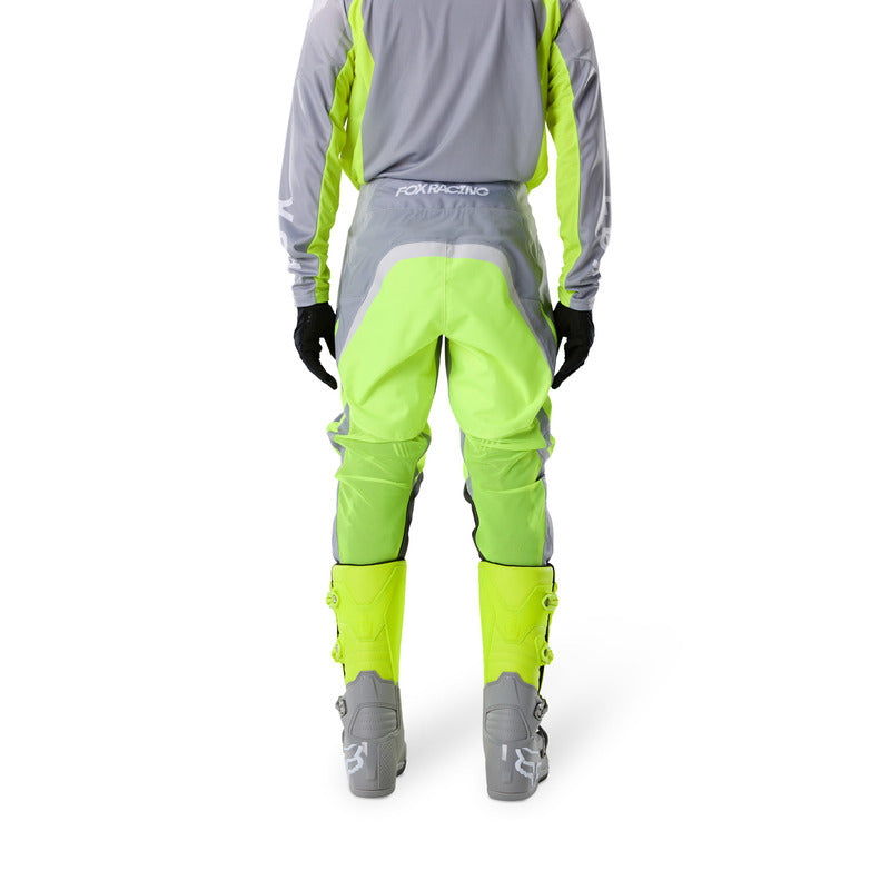SPODNIE MOTOCYKLOWE FOX 180 FRAME GREY YELLOW