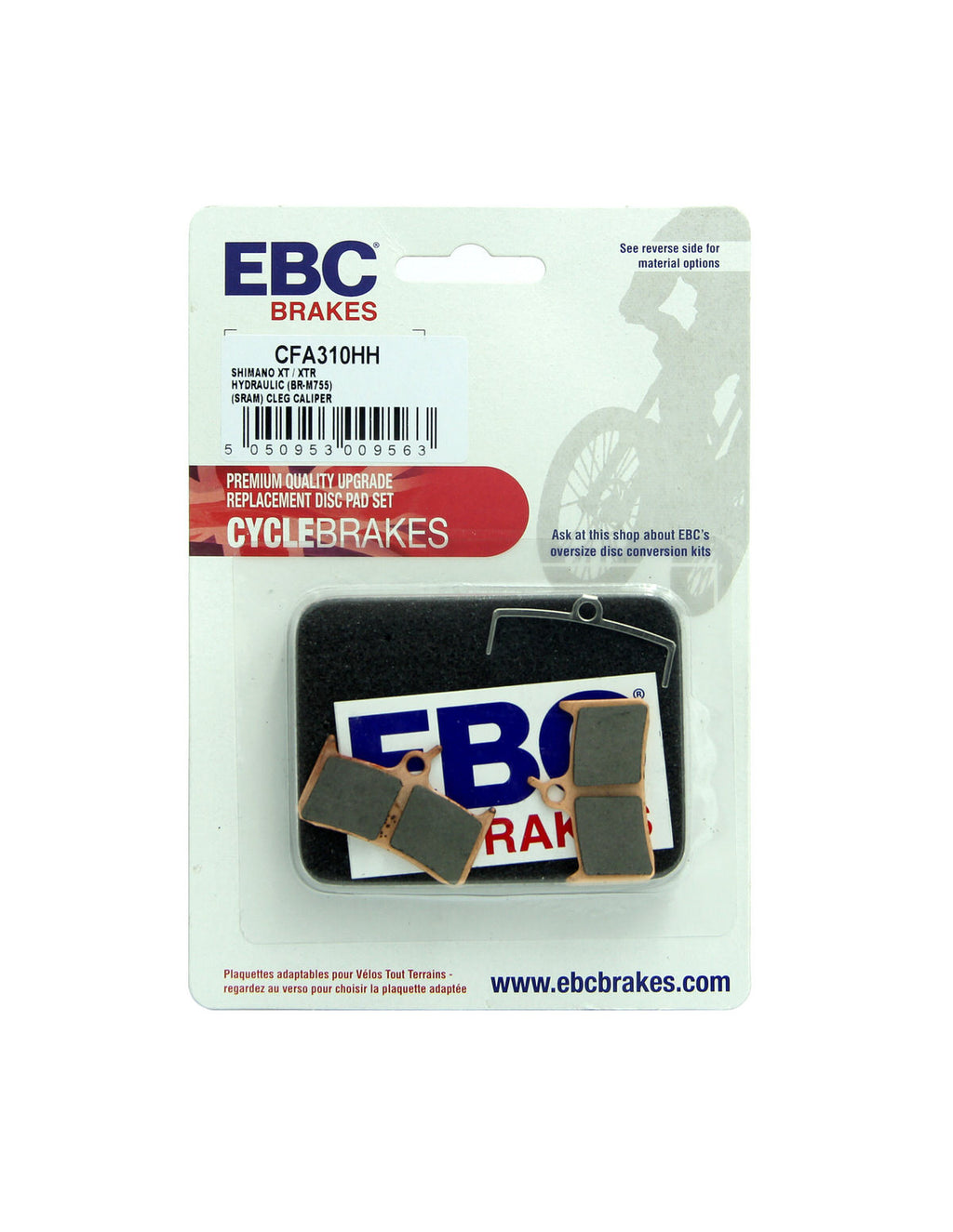 CFA310HH - Klocki hamulcowe rowerowe (spiekane) EBC Brakes