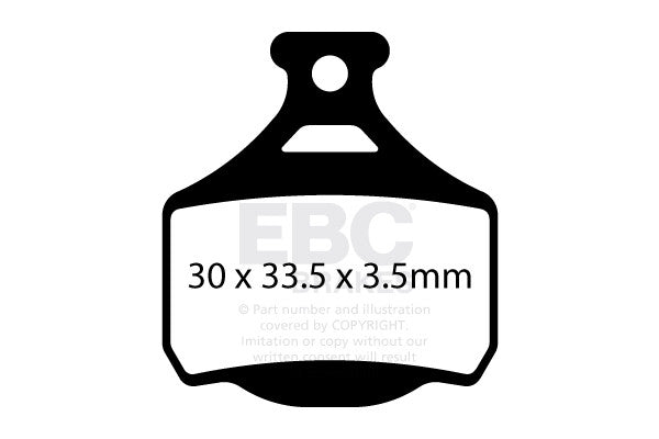 CFA751 - Klocki hamulcowe rowerowe (organiczne) EBC Brakes