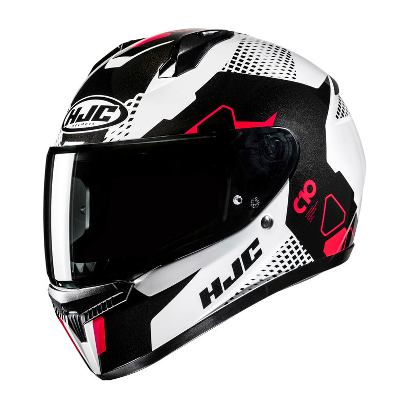 KASK MOTOCYKLOWY HJC C10 ASPA WHITE BLACK