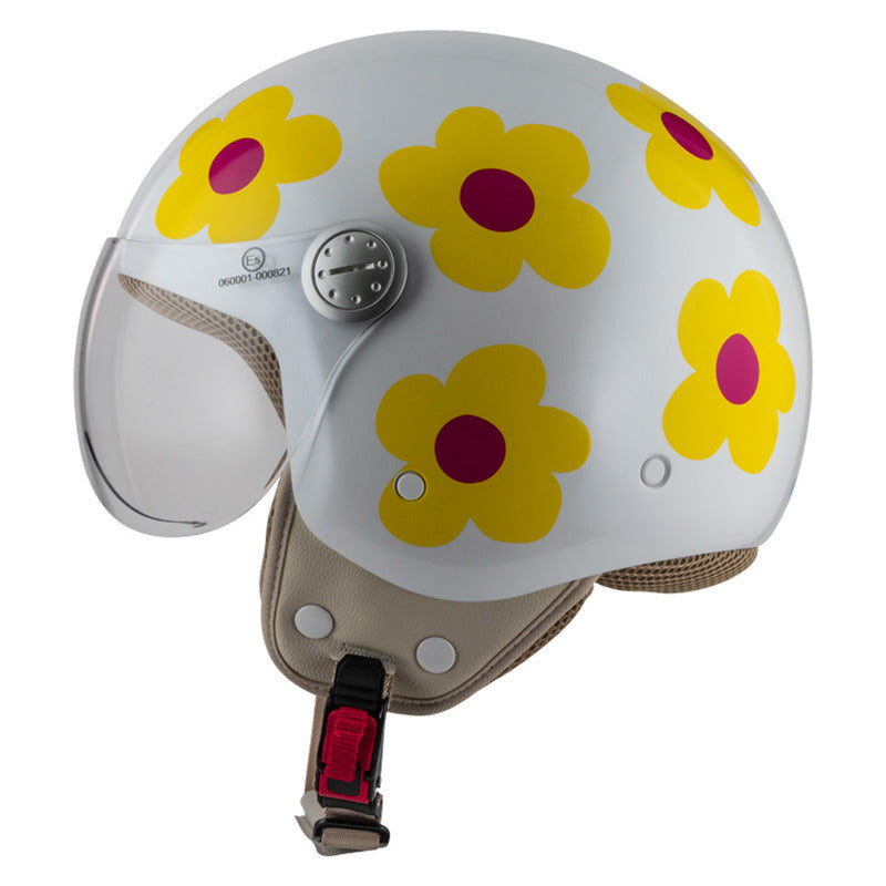 KASK MOTOCYKLOWY NZI PASARELA MARGARITAS NARANJA Y ROSA XS
