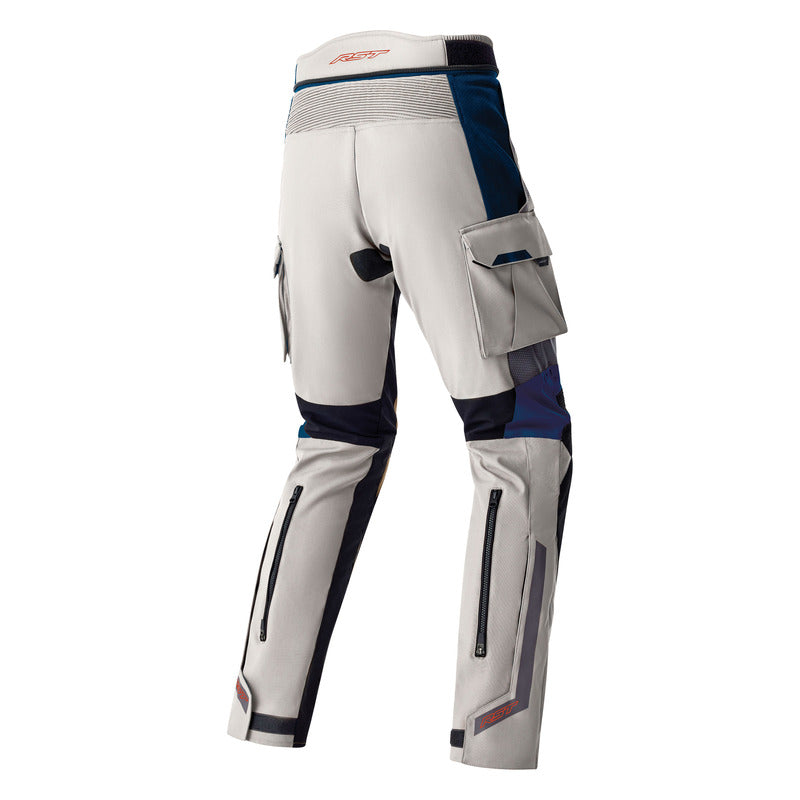 SPODNIE MOTOCYKLOWE TEKSTYLNE RST PRO SERIES ADVENTURE D3O SILVER BLUE S