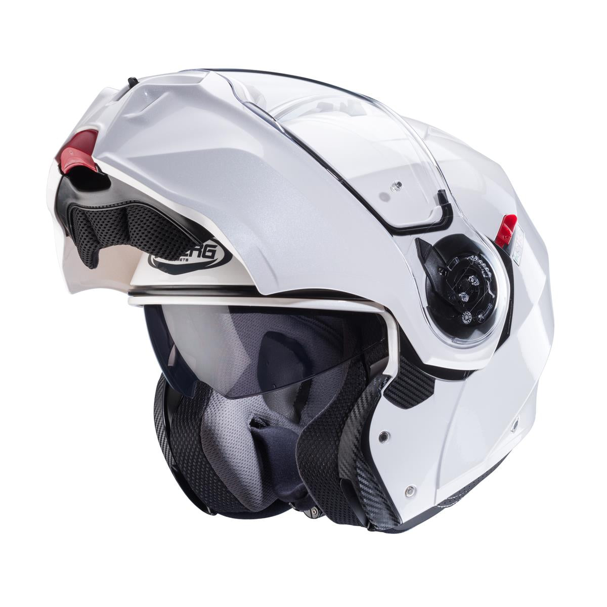 CABERG KASK SZCZĘKOWY FLIP-UP MODEL DUKE EVO SOLID KOLOR BIAŁY POŁYSK (PINLOCK W ZESTAWIE) – zdjęcie 2