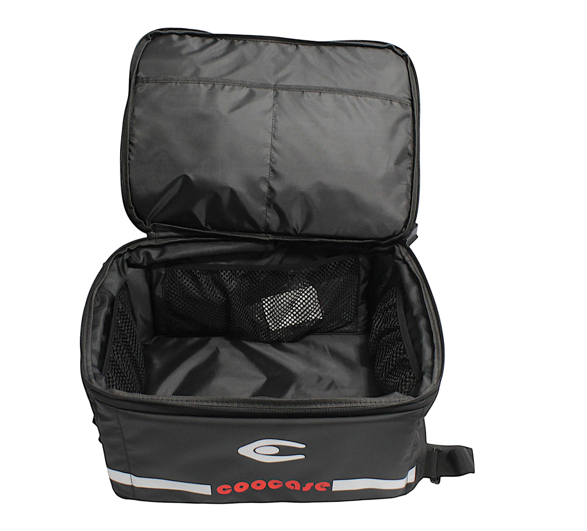 KUFER CENTRALNY ALUMINIOWY COOCASE 55L SZARY CAMO Z TORBĄ WEWNĘTRZNĄ – zdjęcie 7