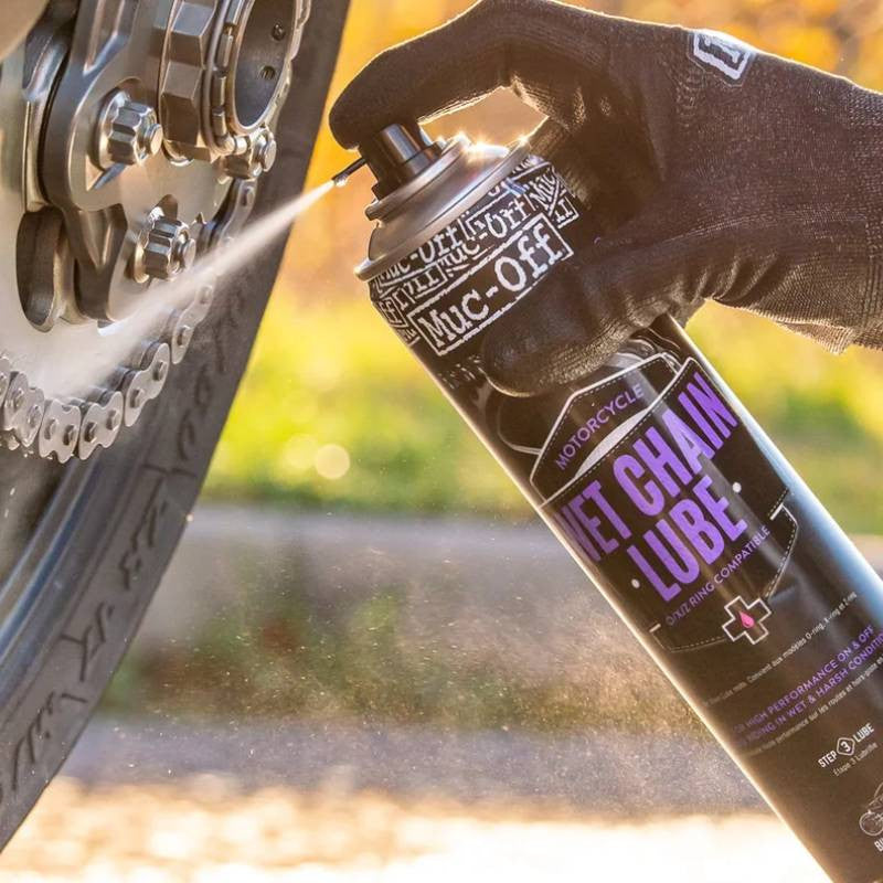 Smar do łańcucha motocyklowego WET-CHAIN odporny na deszcz - 400ml MUC-OFF