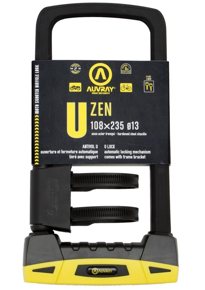 AUVRAY zapięcie U-LOCK U-ZEN (gumowa osłona pałąka) z uchwytem - 108 x 235mm