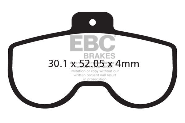 CFA383 - Klocki hamulcowe rowerowe (organiczne) EBC Brakes