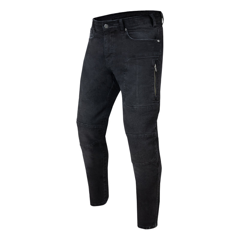 JEANSY MOTOCYKLOWE REBELHORN RAGE 2 TAPERED FIT WASHED BLACK