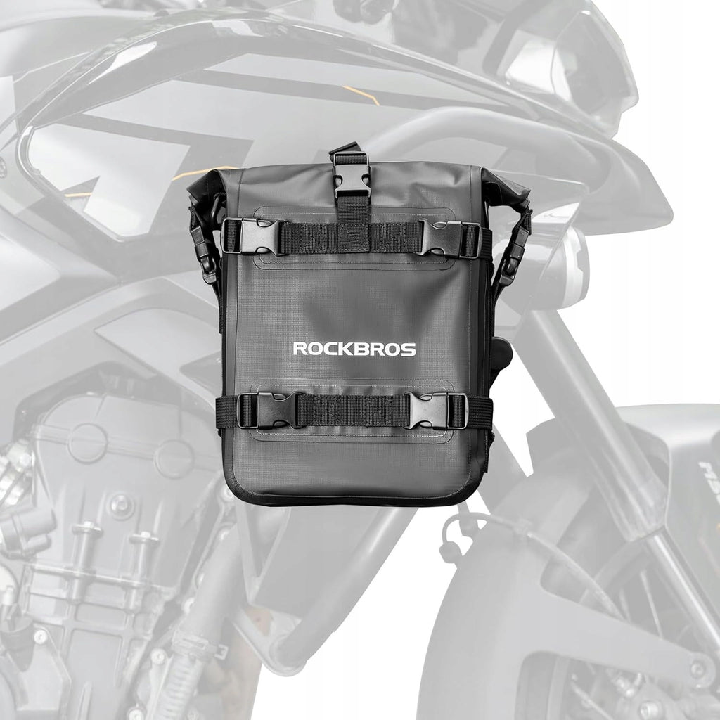 Wodoodporna torba motocyklowa na gmole (Crash Bar) / torba boczna ROCKBROS 5L (Czarna)