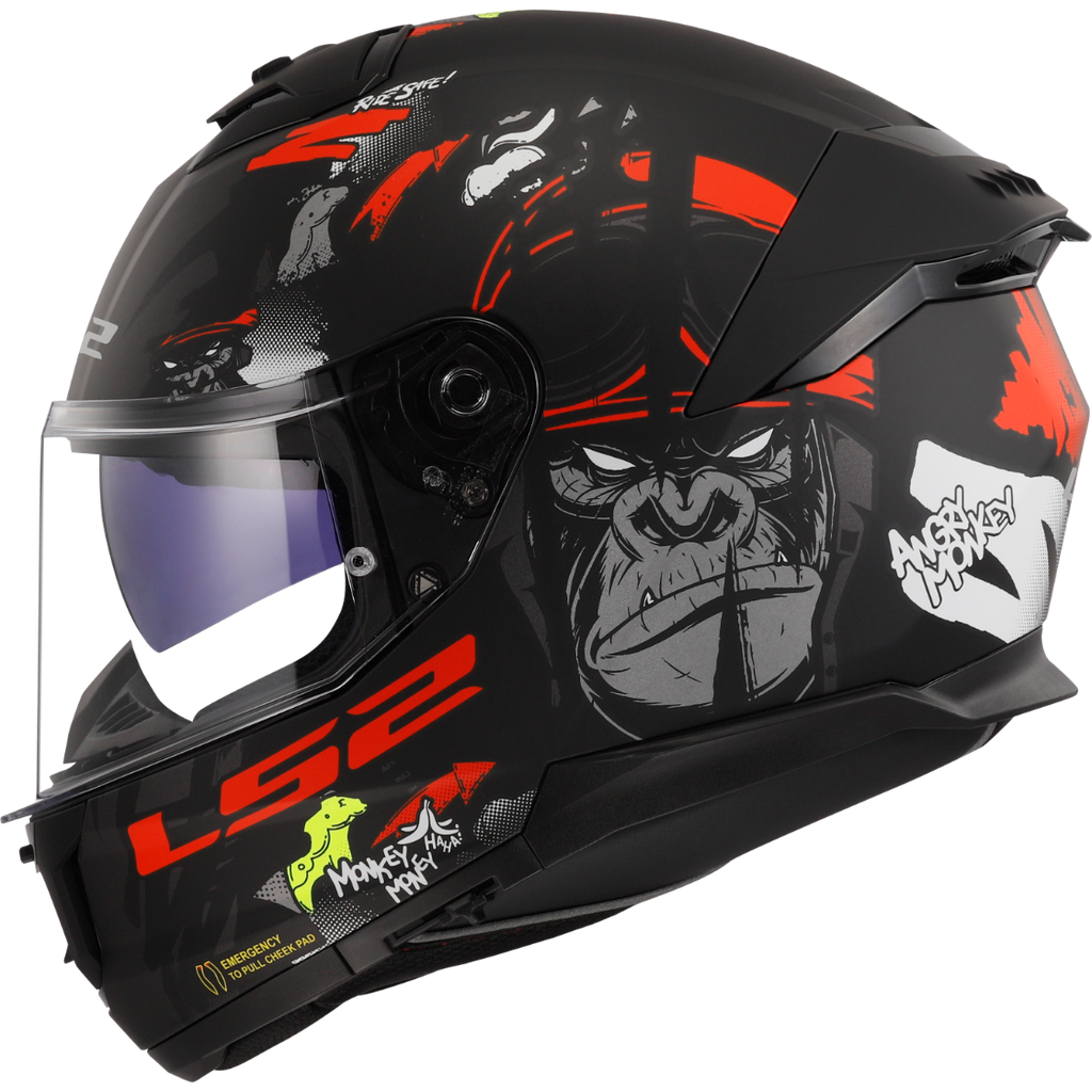 KASK LS2 FF808 STREAM II ANGRY MONKEY B.RED-06