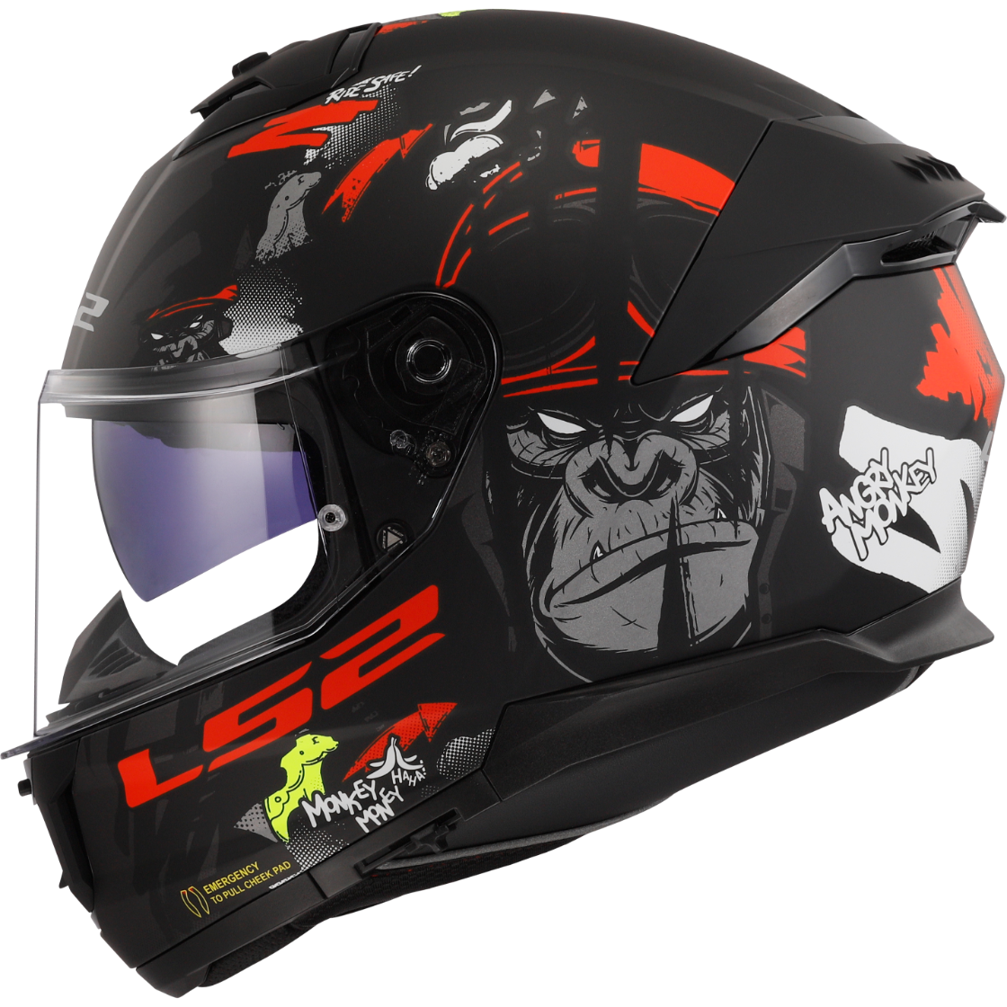 KASK LS2 FF808 STREAM II ANGRY MONKEY B.RED-06