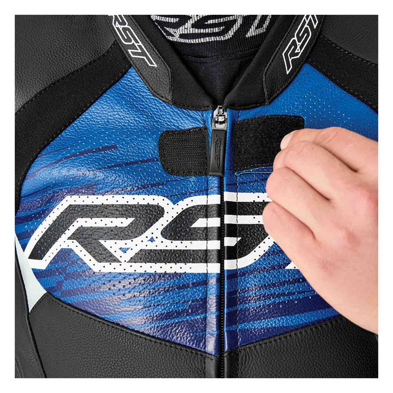 KURTKA MOTOCYKLOWA SKÓRZANA RST TRACTECH EVO D3O BLACK BLUE S