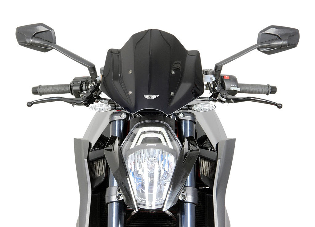 Szyba motocyklowa MRA KTM 1290 SUPER DUKE R 2013-2016, forma NRM, czarna