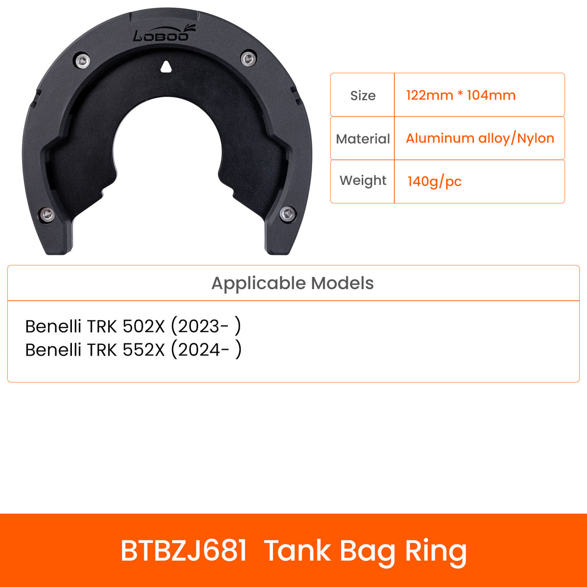 LOBOO Magnetyczny uchwyt do Tank Bag, pasuje do BENELI TRK502X