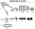 GIVI STELAŻ KUFRA CENTRALNEGO MONOLOCK (BEZ PŁYTY) - YAMAHA N-Max 125-155 (21 > 24)