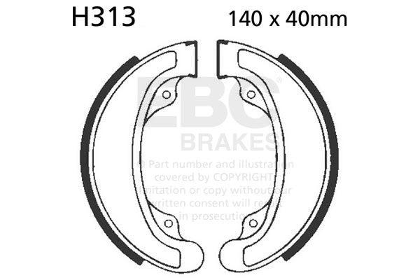 EBC Brakes Szczęki hamulcowe EBC H313 (1 kpl.)
