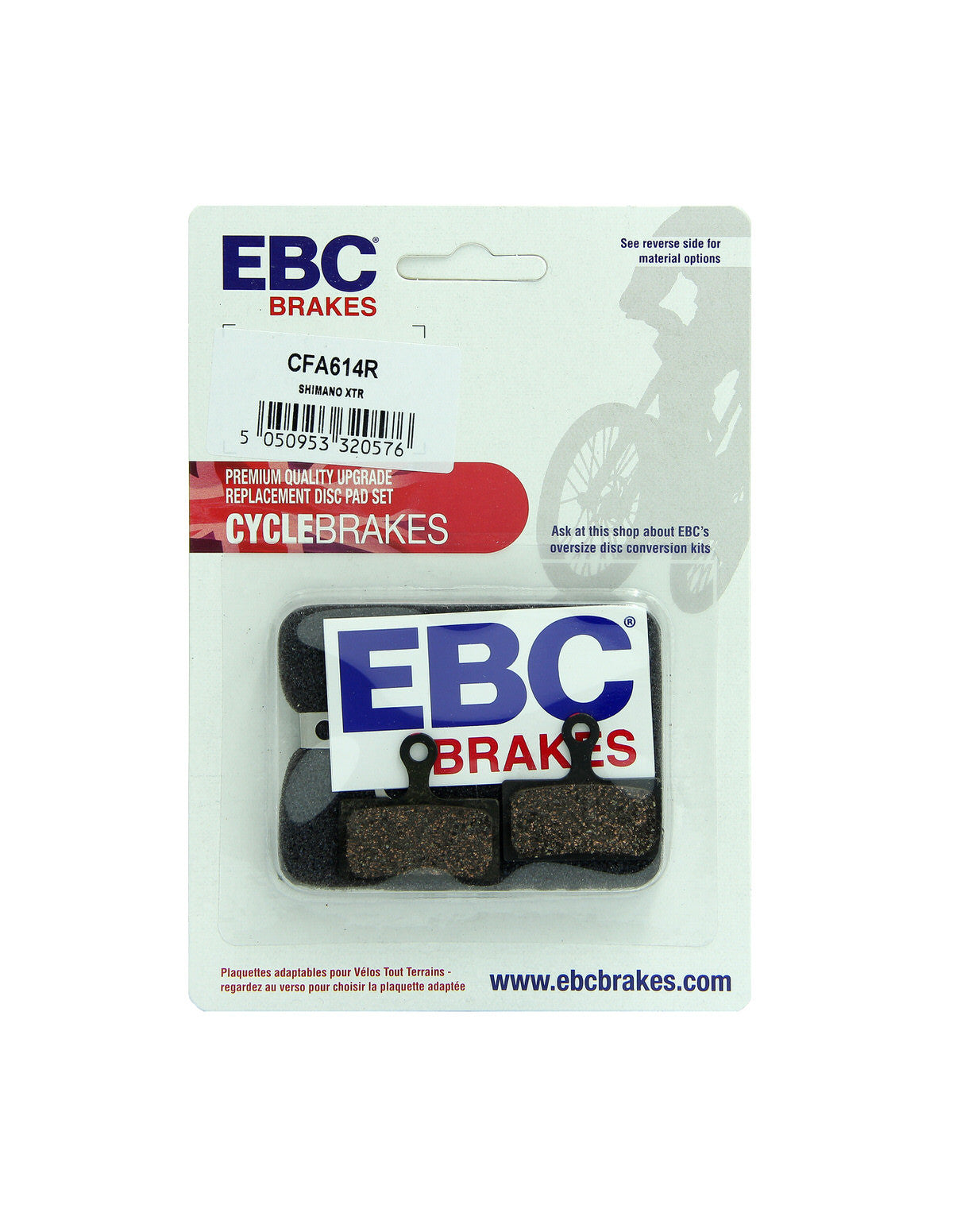 CFA614R - Klocki hamulcowe rowerowe (organiczne wyczynowe) EBC Brakes