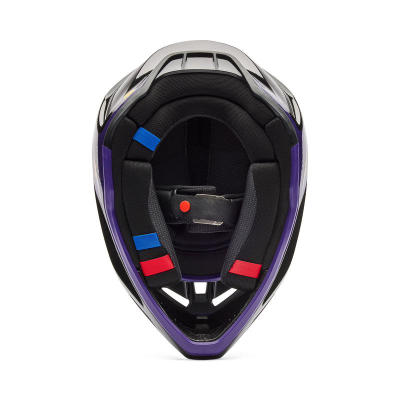 KASK MOTOCYKLOWY FOX V3 DRIP BLACK PURPLE