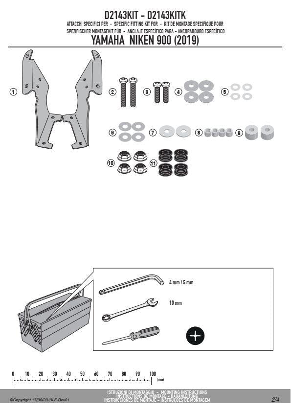 KAPPA MOCOWANIE SZYBY KD2144ST YAMAHA NIKEN 900 '19-'23 – zdjęcie 3
