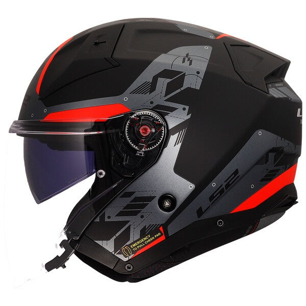 KASK LS2 OF603 INFINITY II NIGHTLINE GREY RED