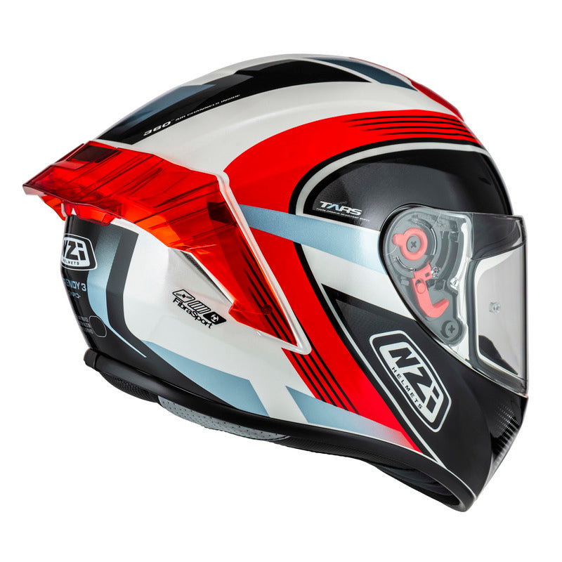 KASK MOTOCYKLOWY NZI TRENDY STREAM RAPID WHITE RED BLUE RED S XS