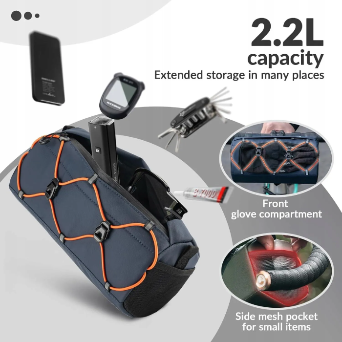 Sakwa, torba rowerowa na kierownicę ROCKBROS 30110054002 – zdjęcie 4