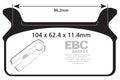 EBC Brakes Klocki hamulcowe EBC FA201V V-PAD (kpl. na 1 tarcze)