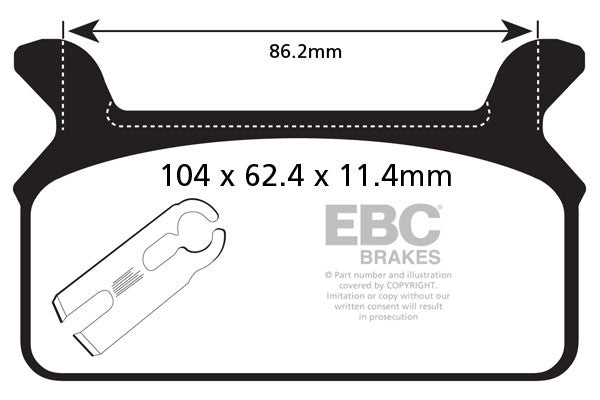 EBC Brakes Klocki hamulcowe EBC FA201V V-PAD (kpl. na 1 tarcze)