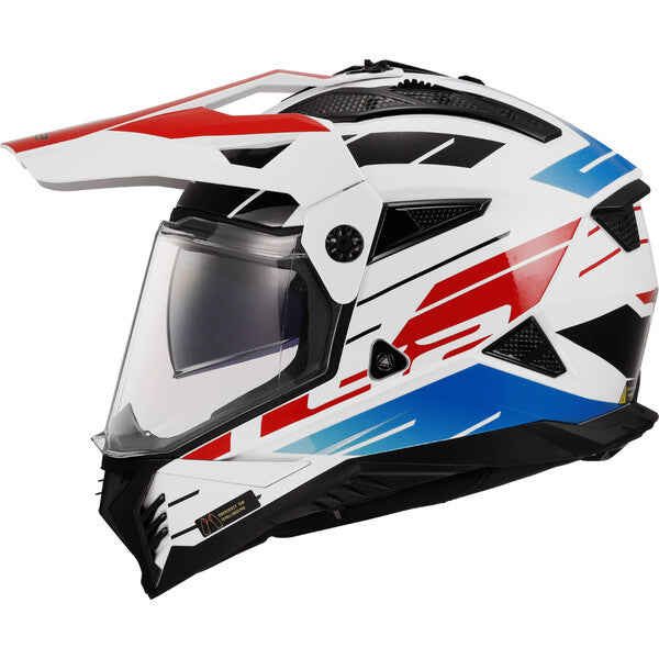 KASK LS2 MX702 PIONEER II NAMIB WHITE BLUE RED