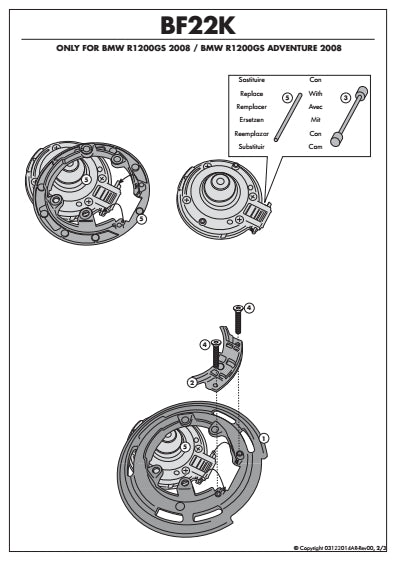 KAPPA MOCOWANIE TANKLOCK BMW S 1000 RR '12-'18, S 1000R '14-'20, R 1200 GS/ADVENTURE '06-'13, – zdjęcie 3