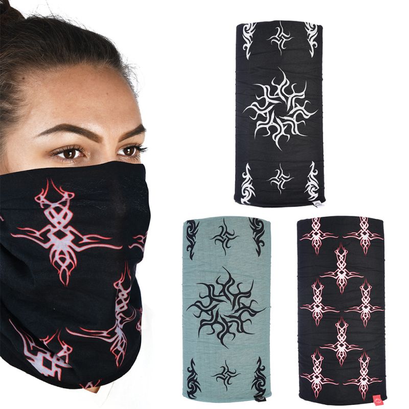 OXFORD KOŁNIERZ WIELOFUNKCYJNY WIATROODPORNY COMFY TRIBAL 3 SZTUKI W OPAKOWANIU KOLOR CZARNY/SZARY – zdjęcie 3