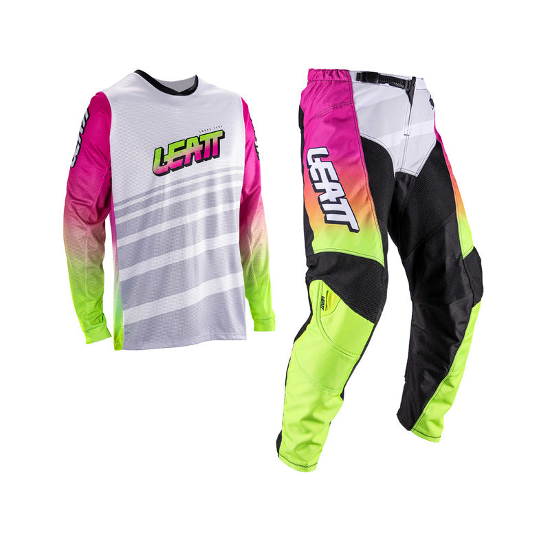 STRÓJ OFFROADOWY BLUZA I SPODNIE JUNIOR LEATT RIDE KIT 3.5 RETRO PINK S