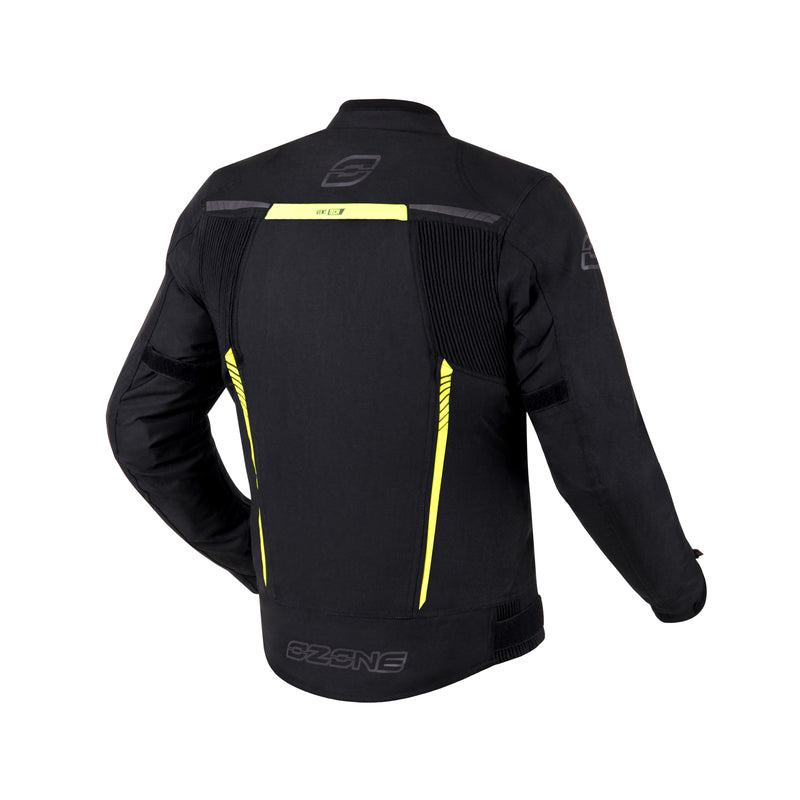 KURTKA MOTOCYKLOWA TEKSTYLNA OZONE DELTA 4 BLACK FLUO YELLOW