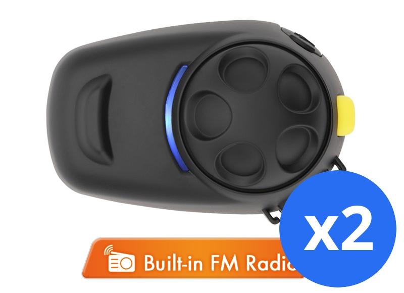 SENA INTERKOM MOTOCYKLOWY SMH5FM BLUETOOTH 3.0 DO 700M Z RADIEM FM ORAZ UNIWERSALNYM ZESTAWEM MIKROFONÓW ( 2 ZESTAWY ) (EL) - ZASTĘPUJE SMH5D-FM-UNIV
